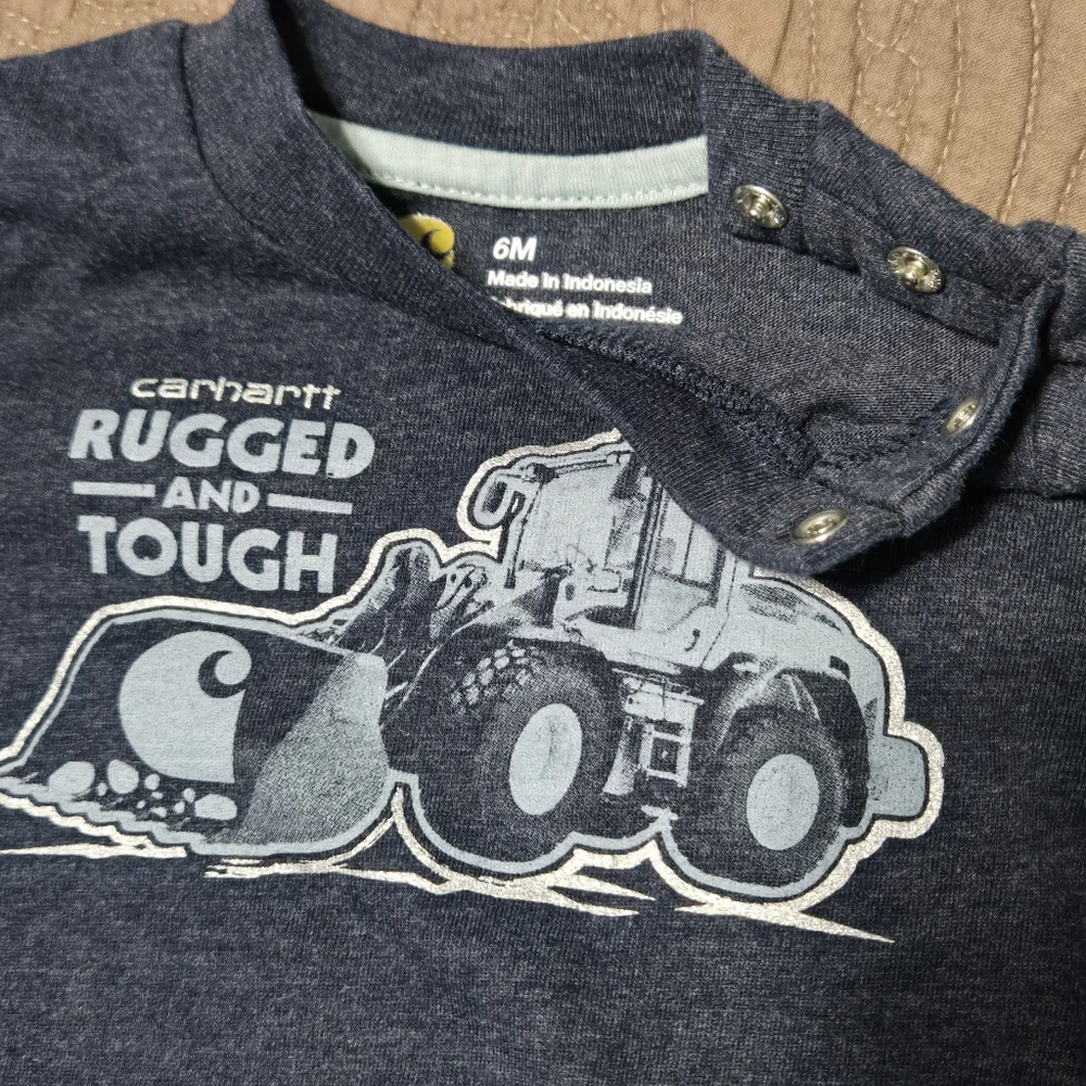 Carhartt Long Sleeve Bodysuit Front end loader 6M